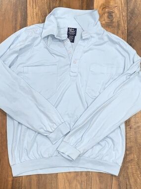 John Blair Big & Tall Men's Polo Shirt Light Blue XLG TL Pockets SKU028